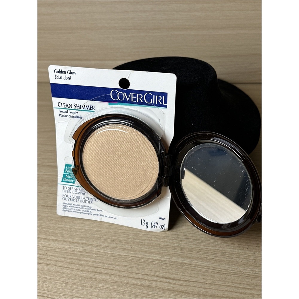 Vintage CoverGirl Clean Shimmer Pressed Powder Golden Glow Limited‎ Edition